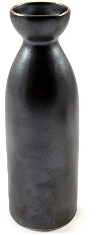 Japanese Sake Bottle Jug in Matt Silver Glazed Ceramic - zen minded