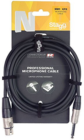Stagg 21432 1 m 3 Pin XLR Female/6.35 mm Mono Male Microphone Cable
