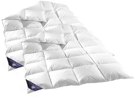 Welt-der-Träume 2X Daunendecke | 135x200cm | Füllgewicht: 1200 Gramm | Ganzjahresdecke | 100% Baumwolle | Daunenbettdecke 135x200 | Federdecke | kein Lebendrupf | Bettdecke