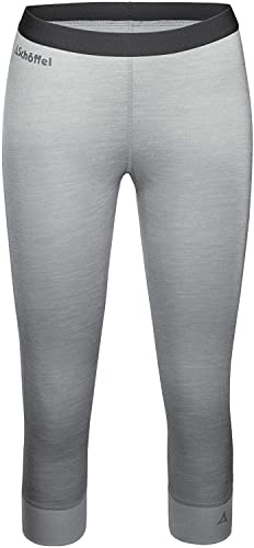 Schöffel Damen Merino Sport Pants Short W, temperaturregulierende Lange Unterhose, atmungsaktive Thermo Leggings in 3/4 Länge