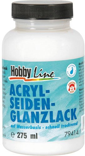Hobby Line Acryl-Satinlack, 250 ml für Holz, Kunststoff, Metall