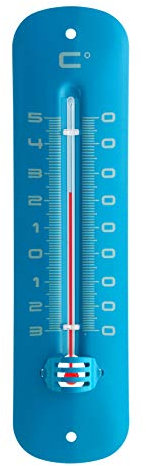 TFA Dostmann Innen-Aussen-Thermometer, 12.2051.06, wetterfest, blau