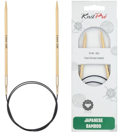KnitPro K22207 Rundstricknadel, Bamboo, Braun, 40 cm x 4 mm