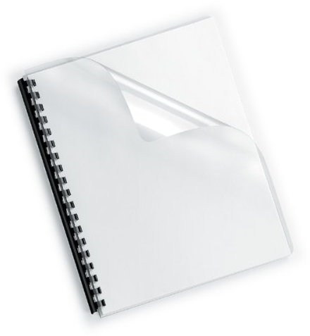 100 Einbanddeckel Klarsichtfolie, Din A4, transparent, klar, 0,2 mm (200 mic.)