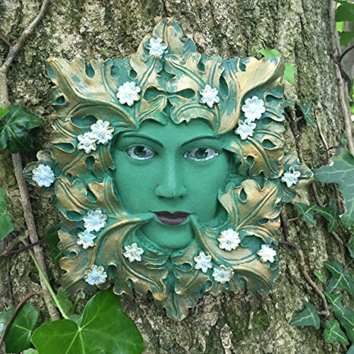 Fiesta Studios Green Flora, Greenman Decorative Garden Wall Plaque. 13cm
