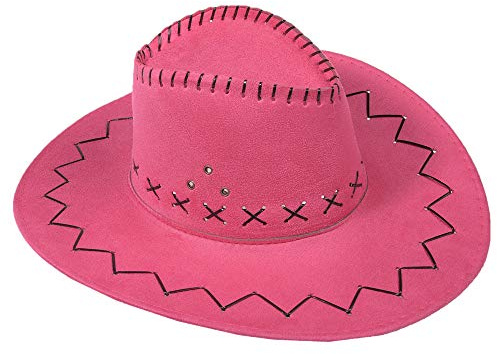 Miobo Cowboy Hut Western Reithut – Lässiger Outdoor-Style – Lederimitat Braun - für Damen, Herren oder Kinder