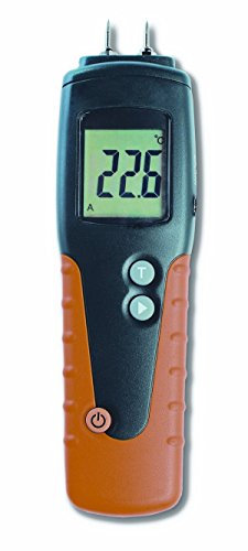 TFA Dostmann 30.5501 Humidcheck Pro Holzfeuchtemessgerät, für Brenn- und Bauholz, ca. 150 Holzsorten, robust, einfach zu handhaben, Schwarz, L 50 x B 32 x H 180 mm