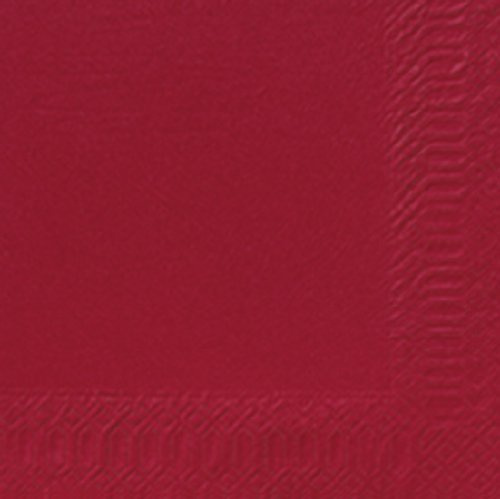 Duni Cocktail-Servietten 3lagig Tissue Uni 250er bordeaux, 24 x 24 cm