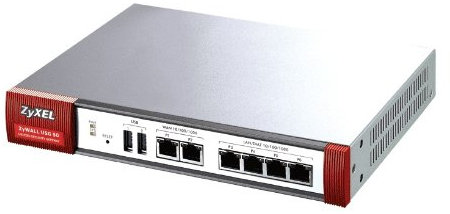 Zyxel USG 50 Security Bundle pasarel et contrôleur Point d'accès 3DES, des, IPSec, SSL, SHA-1, SHA-2/MD5, 1 Gbit/s, Gigabit Ethernet, 10/100/1000 Mbps