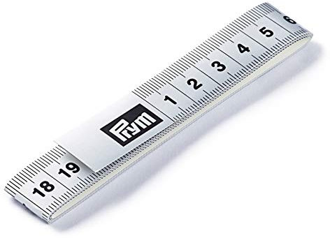 Prym 282690 Maßband Fixo Plus selbstklebend 150 cm/cm, Silberfarbig