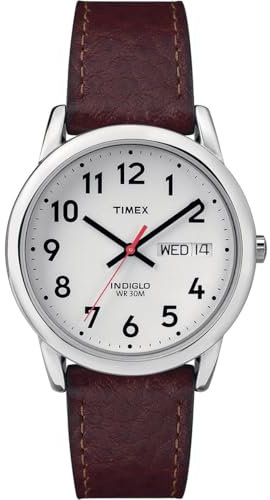 Timex Men's Easy Reader Brown Leather Watch - T20041