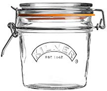 Kilner Round Clip Top Jar 0.35 Litre (350 ml) Airtight Glass Storage Jar for Preserving Spices Dry Foods Reusable