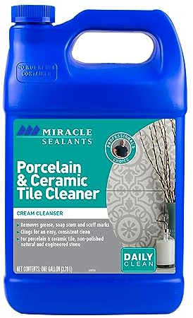 Miracle Sealants Porcelain & Ceramic Tile Cleaner, Scrubbing Compound for Tile, Stone, Glass, Dirt, Stain & Hardwater Spot Remover, Gallon
