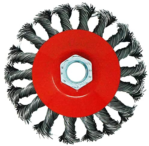 Dapetz 4  100mm Noeud Torsion Brosse en Métal Roue 115mm - Meuleuse Angle Sablage M14