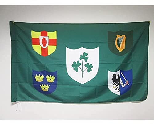 AZ FLAG - Drapeau Irlande Rugby IRFU - 90x60 cm - Drapeau Du Xv Irlandais 100% Polyester Avec Fourreau et Cordelette - Pavillon 50 g