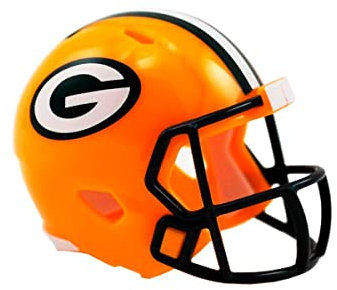 Riddell Mini-American-Football-Helm, NFL-Team: Green Bay Packers, im Taschenformat.