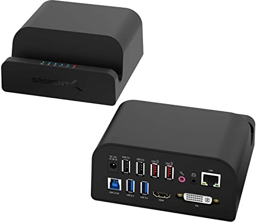 SABRENT Docking Station Universale con Supporto per Tablet e Notebook Supporta PC (DS-RICA)