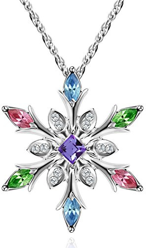 murtoo Kette Damen Schneeflocke Anhänger mit Kristalle in Geschenkbox Tolles Geschenk
