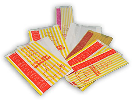 Rodenbacher Papieragentur GmbH 1000 St. Bäckerfaltenbeutel weiß Format 120x50x240mm, Bäckertüten, Faltenbeutel, Brötchenbeutel