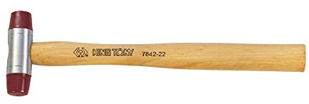 KING TONY 10 Stück PU Schonhammer mit auswechselbarem Kopf 22mm Größe 75mm Höhe 255mm Länge 7842-22