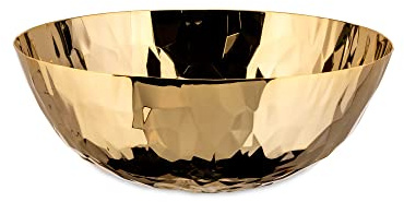 Alessi CR02/21GGD Joy n.11 Cestino Rotondo, Acciaio Inossidabile 18/10/Oro, 21 cm