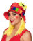 Boland 01213 - Chapeau Clara avec tournesol et paillettes, Carnaval, Halloween, Mardi gras, Fête à thème