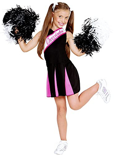 W WIDMANN MILANO Party Fashion - Costume enfant Cheerleader, Robe, Football américain, Lycée, Uniforme scolaire, Carnaval