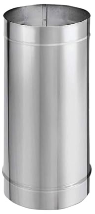 DuraVent DuraBlack 6DBK-12SS 12 x 6 Inches Stainless Steel Single Wall Wood Burning Stove Pipe Connector to Vent Smoke and Exhaust, Silver