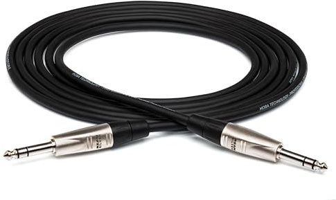 Hosa HSS-010, Pro Balanced Interconnect, REAN 1/4 in TRS to Same, 10 ft