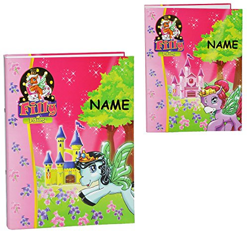 alles-meine.de GmbH 2 STK - Ringbuch/Sammelordner Filly Fairy Pferde incl. Namen - Aktenordner für Dokumente A4 - Einhorn - Ordner Ringordner - Album für Erwachsene Mädchen..