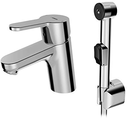 HANSA HANSAPRIMO Waschtischarmatur, mit Funktionsbrause, ohne Ablaufgarnitur, Ausladung: 107mm, 49462203