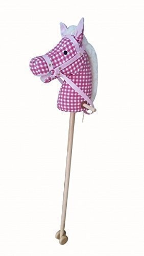 Steckenpferd rosa kariert + Sound