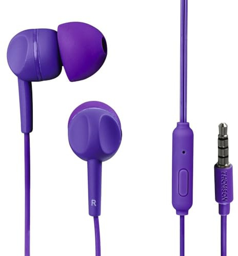 THOMSON EAR3005PL Headset Stereo mit Mikrofon, Silikon, Violett