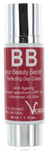 BB Cream SPF 50 all natural (30ml), 99% natürliche & 13% organische Inhaltsstoffe, u.a. mit Jojobaöl, Arganöl als MakeUp, Concealer oder Sonnenschutz - made in Europe