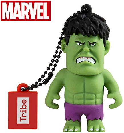 Llave USB 16 GB Hulk - Memoria Flash Drive 2.0 Original Marvel Avengers, Tribe FD016502