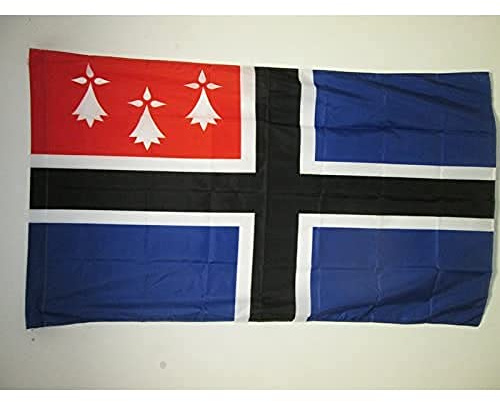 AZ FLAG Drapeau Pays de Saint-Malo 150x90 cm Breton Polyester 100D Fourreau | Usage intérieur et extérieur Drapeau décoratif coutures doubles et bords renforcés avec fourreau pour mât