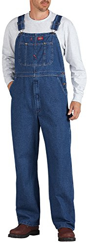 Dickies, Men's, WASHED DENIM BIB OVERALL, STONEWASHED INDIGO BLUE, 36W / 34L