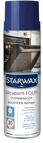 STARWAX - Décapant four 500ML - Sans soude caustique - Dégraisse en profondeur sans effort - Ne coule pas - Action rapide en 30 min - Mousse active, idéal four, rôtissoire - Entreprise Française