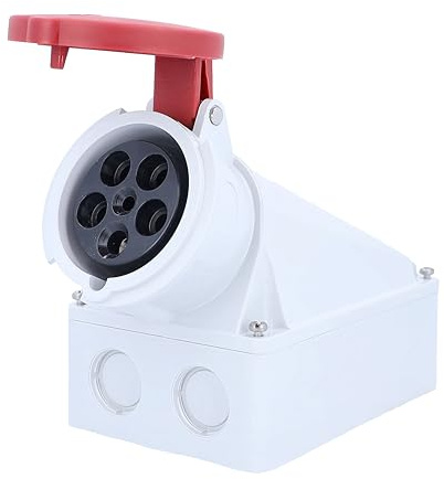 as - Schwabe 60434 Enchufe de pared CEE 400V / 63A, IP44 comercial, obra