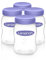 Lansinoh Breastmilk Storage Bottles Pack of 4 (160ml) fits NaturalWave teats, BPA & BPS free, Fridge or freezer storage, purple
