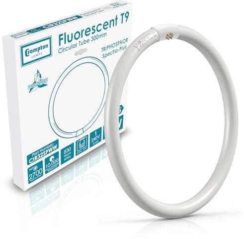 Crompton Lamps 32W T9 Fluorescent Circular 4 Pin Light Bulbs | Warm White 3000K | Energy Efficient Tube | Long-Lasting 10,000 Hours | GR10q Base for Magnifiers & Ceiling Lights