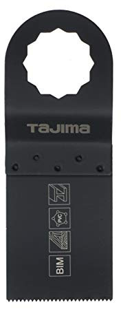 Tajima Sägezubehör Multitool feine Zahnung für dünnes Blech Kupfer, Aluminiumprofile, Holz, Kunststoff Sägeblatt: 34 mm Bi-Metall, SBM34