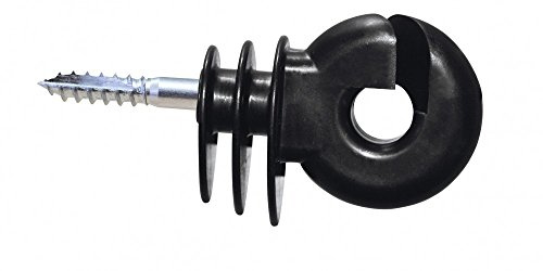 Kerbl 100 Stück Easy Drill Ringisolator EDX mit Durchgehender Stütze Weidezaunisolator