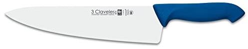 3 CLAVELES Cuchillo Cocinero Proflex, Acero Inoxidable, Azul, 25 cm-10