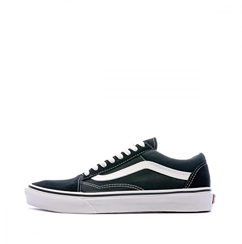 Vans Old Skool (Suede/Canvas), Zapatillas Deportivas Unisex Adulto, Negro Black White 01, 43 EU