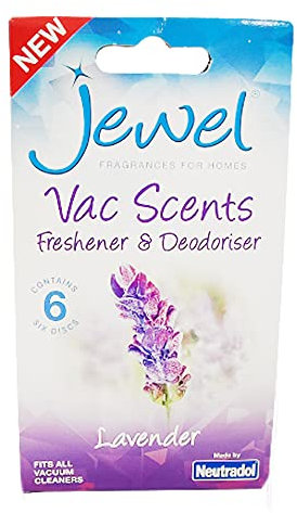 St@llion Jewel Vac Disc Vacuum Freshener and Deodoriser for Home and Office Cleanliness Extra Strength Fresh Fragrance, Hoover Freshener Discs (Lavender, Pack of 1)
