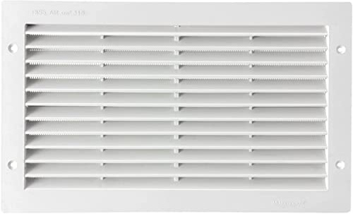 First Plast - Lüftungsgitter aus PVC – Lüftungsgitter rechteckig, PVC zum Einbauen – 380 x 230 mm