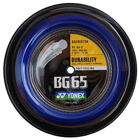 YONEX BG 65 200m (660 ft) Badminton Strings (Royal Blue, One Size)