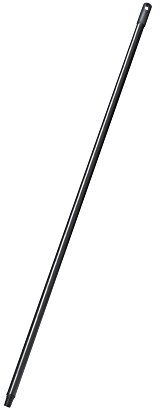 Addis Metal Indoor/Outdoor Broom Handle With Screw Fixing Hanging Hook In Black, 2.5 x 2.5 x 120 cm