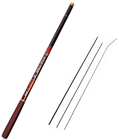 Goture Cañas de Pesca con Mosca Caña telescópica Tenkara Caña de Pesca de Fibra de Carbono Caña de Pescar Carpa Ultra Ligera Caña de Pescar + 3 segmentos Principales